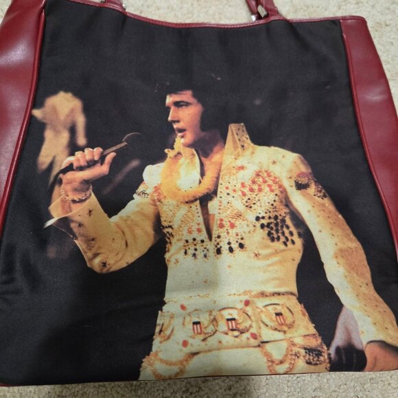 Vintage Graceland Elvis Presley Aloha From Hawaii Studded Handbag - Picture 5 of 11